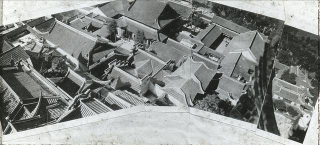 1930年金山寺建筑群俯视照