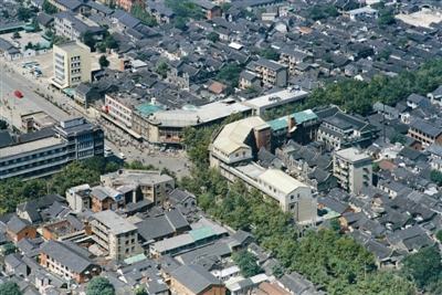 拓宽前的大市口航拍