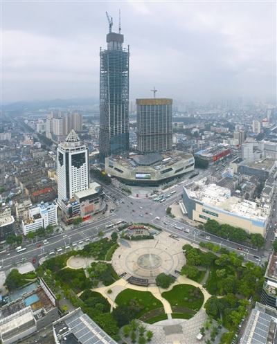 苏宁广场时代的大市口航拍